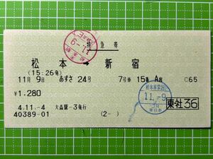 JR東日本 職員割引 東-社36 大森駅-3発行 マルス券 120mm券 鉄道 乗車券 軟券 切符 きっぷ