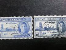 セーシェル　 ww2後の平和記念 英領 1946 sc#149~150 Pair_画像2