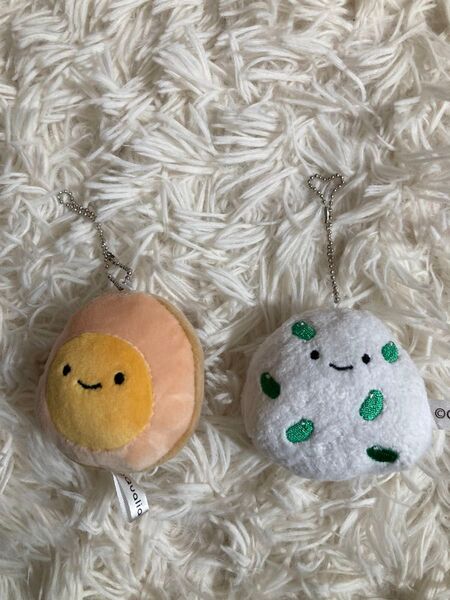 にっこりーノ おむすび、おでんのぬいぐるみキーホルダー