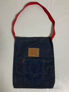 70s Levi's 501 Denim shoulder bag Vintage red tabBIGE single Levi''s Vintage 70 period Bick E shoulder bag 