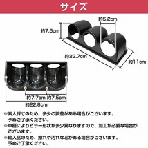 【送料無料】[3連] メーターケース 汎用 52mm ブラック/黒 増設 メーター カバー フード オートゲージ デフィ ブースト 水温 油温_画像5