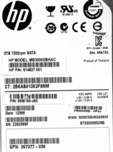 HP 3TB HDD ST33000650NS 使用時間1243ｈ 正常動作品 即決 2-1-6_画像2