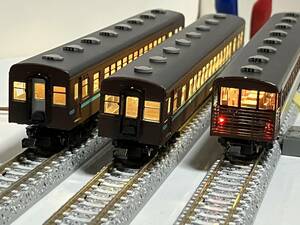 大井川鐵道 お座敷車（ナロ801/802）・展望車（スイテ821） KitcheN製エッチングキット「展望客車３両」組み立て 