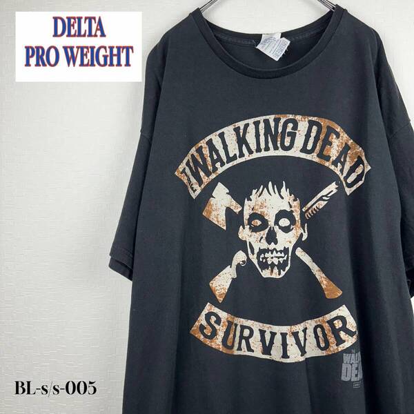 ウォーキング・デッド ムービーTシャツ XL ブラック USA古着 映画T アメカジ DELTA やれ感good