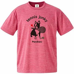 クラウディオ・パンディアーニ テニスウェア 半袖Tシャツ ラブラブテニスジャンキー TJ18002 ピンク メンズ２サイズ 新品