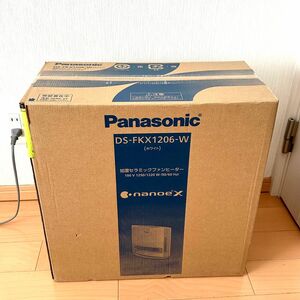 新品 Panasonic 加湿機能付 セラミックファンヒーター【DS-FKX1206-W】ナノイー搭載 人感センサー パナソニック