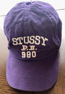 00s stussy cap ステューシー キャップ パープル アメカジ カレッジ アメリカ 帽子 紫 80s 90s usa