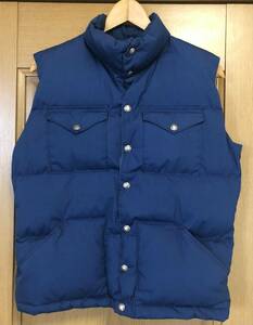 美品 70s ノースフェイス ダウンベスト アメリカ製 ヴィンテージ 茶タグ ネイビー The North face down vest vintage jkt usa navy blue