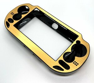 PS Vita1000(PCH-1000)専用アルミプレートケース(ゴールド)