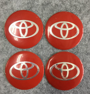 トヨタ TOYOTA ホイール センターキャップシール 56.5ｍｍ 4枚セット アルミ製 カーステッカー 自動車 ●14番