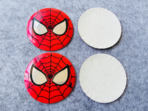 汎用Spider-Man ホイール センターキャップシール 56.5ｍｍ 4枚セット アルミ製 カーステッカー 自動車 ●34番_画像2