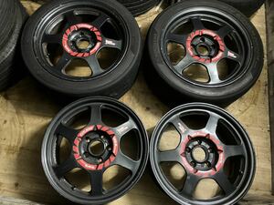 超レアRAYS鍛造品ツーリングエボリューション114.3-5H 17×8J+35 9J +40各2本 4本セット長期保管品激レアモデルTE37の前モデル手渡し可岐阜