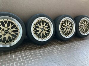 超希少BBS LM198 PCD100 4H 17×7.5J+40 GL-SLDカラー MINI フィットクロスター アクア ノート スペイド ポルテ bB などに！手渡し可岐阜市