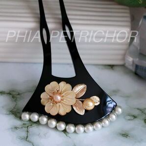 簪 蝶貝 桜 かんざし バチ型 パール 簪 髪飾り 留袖 着物 成人式 結婚式 ヘアピン ヘアアクセサリー 和 卒業式 真珠 七五三 お正月 5