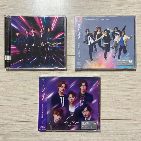 King&Prince Mazy Night A B 通常盤 3形態 キンプリ