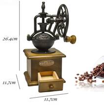 送料無料＊手挽き コーヒーミル 手動 家庭用 木製 復古式 観覧車式_画像8