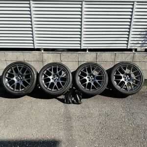 BBS ビービーエス CH-RⅡ 21インチ PCD112 5穴 外車 ピレリ 極美品 ドイツ チタン製ボルト サテンプラチナム 