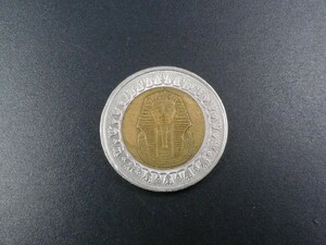 バイメタル貨 アフリカ エジプト ツタンカーメン 1ポンド コイン メダル 世界貨幣 硬貨 検索（お守り 御守）