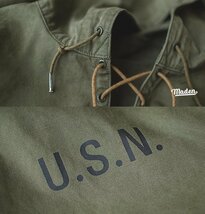 復刻 米国 海軍 N-2作戦着 USN WW2 wet weather parka パーカー ワークジャケット デッドストック ワークウェア カー_画像6