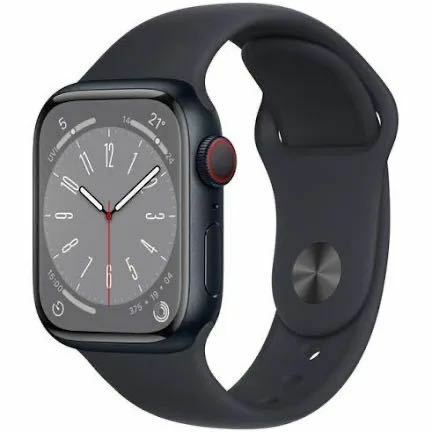 【新品未開封】Apple Apple Watch Series8 45mm Cellular ミッドナイトアルミニウムケース/ミッドナイトスポーツバンド