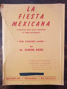 送料無料 吹奏楽楽譜 ハーバート・オーエン・リード：メキシコの祭り 試聴可 スコア・パート譜セット
