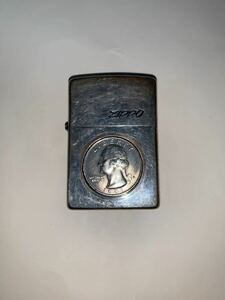 ZIPPO オイルライター LIBERTY COIN USコイン付き ヴィンテージ ジッポー 喫煙具 ジッポライター コイン　古銭　アンティーク