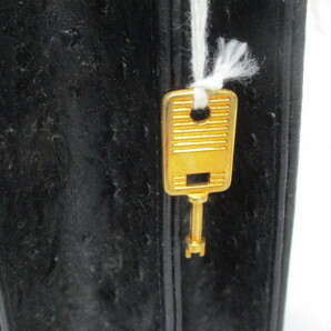Y510/未使用 サジオ SAZIO オーストリッチ 革製 鍵・ショルダー付き レザー ビジネスバッグ 書類バッグの画像8