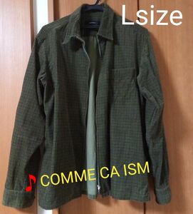 ブルゾン　シャツ　COMME CA ISM　フロントファスナーシャツジャケット