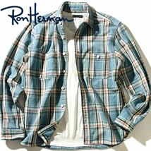 【Ron Herman】大人カジュアルの爽やか魅せに◎!!定価3.2万 RHC ロンハーマン Fade Check Shirt ツイルチェックシャツ ワークシャツ 日本製_画像1