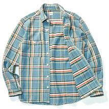 【Ron Herman】大人カジュアルの爽やか魅せに◎!!定価3.2万 RHC ロンハーマン Fade Check Shirt ツイルチェックシャツ ワークシャツ 日本製_画像7