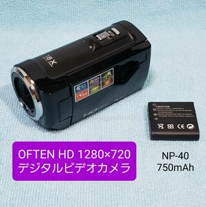 OFTEN HD 1280×720 30FPS 16×Zoom 2.7inch TFT LCD デジタルビデオカメラ 【訳あり】