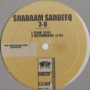 【廃盤12inch】SHABAAM SAHDEEQ / 3-D