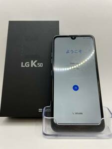 （KT011576）【爆速発送・土日発送可】LGK50 (802LG) スペースブルー 32GB 利用制限〇 1円スタート LG アンドロイド Android Softbank