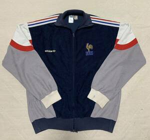 アディダス　adidas フランス代表　ジャージ　上のみ　　VENTEX 1986 メキシコW杯　used