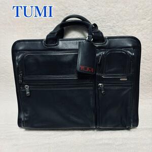 TUMI トゥミ 96114D4 レザー ビジネスバッグ ハンドバッグ メンズ ブラック系 おしゃれ 人気 高級 仕事 パソコン