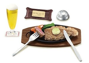 内袋未開封 リーメント◆老舗洋食すずらん わたしの街のハイカラごはん 　3.昼からビールとサーロイン ミニチュア ぷちサンプル