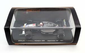 35▲60/【中古】Spark 1/43 BRAUN TYRRELL HONDA 020 Japanese GP 1991 RG002 ガンメタリック×ホワイト /0205