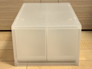  Muji Ryohin poly- Pro pi Len case * drawing out type * deep type *2 piece ( bulkhead attaching )* half transparent 