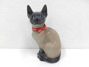 ブランド祭 食器祭 ロイヤルコペンハーゲン シャム猫 フィギュリン 1997年 陶器置物 ROYAL COPENHAGEN Siamese Cat YEAR FIGURINE