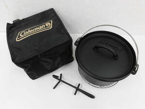 アウトドア祭 Coleman コールマン ダッチオーブン 10インチ 調理器具 キャンプ 長期保管品 バッグの持ち手切れてます！