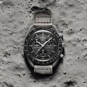 送料無料 マーキュリー Swatch Omega Moonswatch Mission to Mercury Speedmasterスウォッチ オメガ スピードマスター シルバー 保証書付