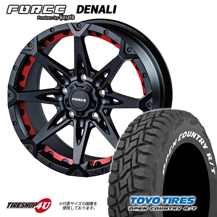 4本セット フォース デナリ DENALI 17x7.5J 5/127 +38 MBK TOYO トーヨー オープンカントリー R/T 285/70R17 WL ジープ ラングラー JL JK