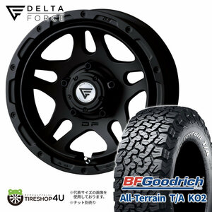 4本セット DELTAFORCE OVERLANDER 16x6.0J 5/139.7 -5 MB BFGoodrich All-Terrain T/A KO2 235/70R16 ホワイトレター ジムニーシエラ JB74