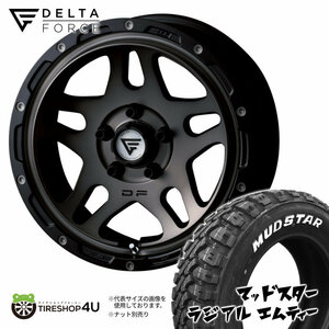 4本セット DELTAFORCE OVERLANDER 16x7.0J 5/114.3 +35 MSP MUDSTAR RADIAL M/T 215/65R16 ホワイトレター カローラクロス デリカD5