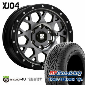 4本セット XTREME-J XJ04 17x8.0J 6/139.7 +20 GBM BFGoodrich TRAIL-TERRAIN T/A 265/70R17 ホワイトレター プラド FJクルーザー