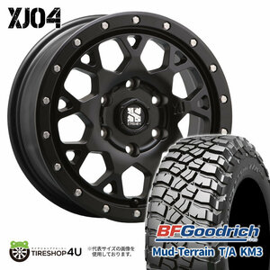 4本セット XTREME-J XJ04 18x8.0J 6/139.7 +20 SBK BFGoodrich Mud-Terrain T/A KM3 265/60R18 ブラックレター プラド ハイラックス