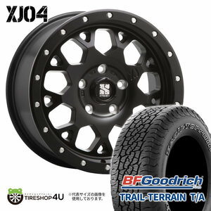 4本セット XTREME-J XJ04 17x7.0J 5/127 +35 SBK BFGoodrich TRAIL-TERRAIN T/A 285/70R17 ホワイトレター ジープ ラングラー JL JK