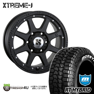 4本セット XTREME-J エクストリームJ 16x7.0J 6/139.7 +30 FBK MONSTA RT HYBRID R/T 215/65R16 ホワイトレター ハイエース 200系 OF車