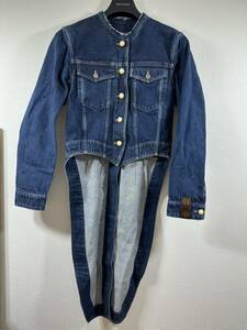  Louis Vuitton tail coat Denim jacket RW221B GM1 FMVE99 blue size 36