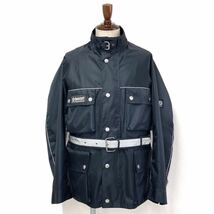 【Belstaff】ブラックナイロン モーターサイクル ジャケットsize M ヴィンテージ/ベルスタッフ トライアルマスター ライダース 黒 90s_画像1